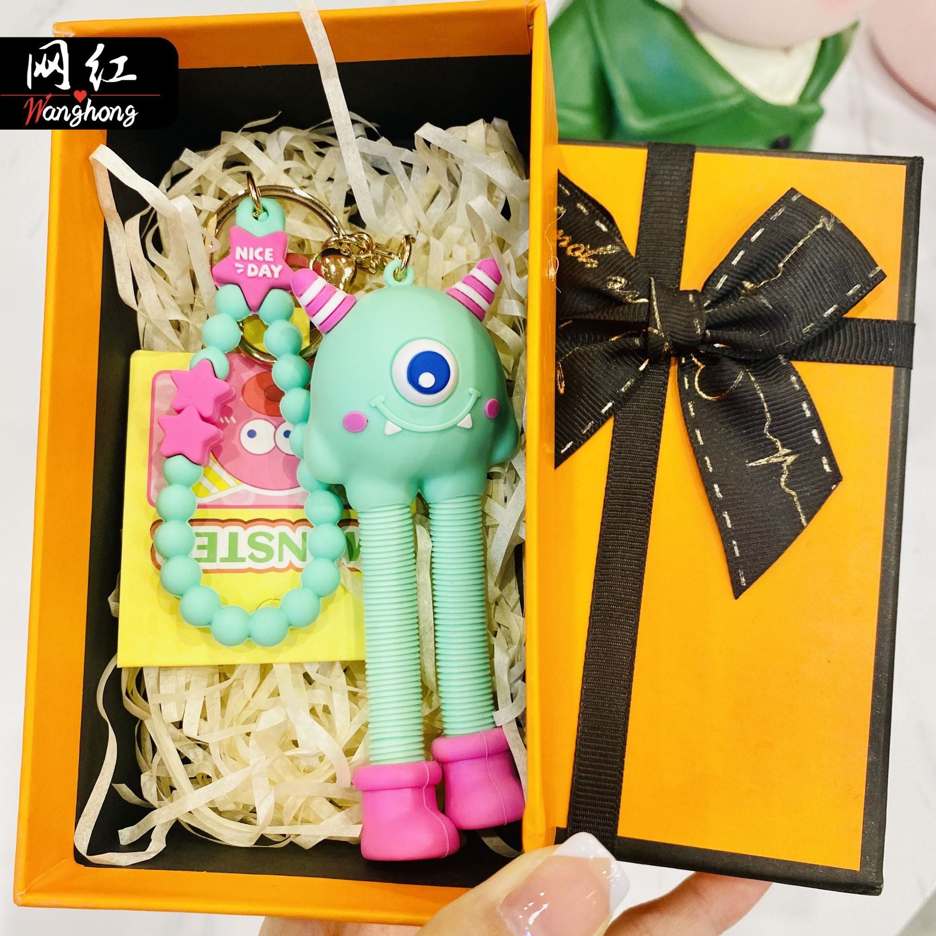 Wholesale PVC Cute Monster Car Keychain